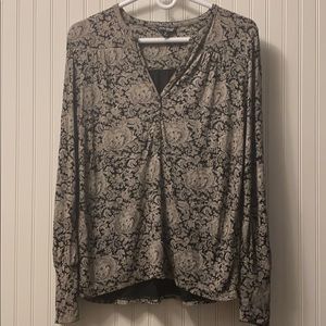 Lucky Brand Linen Top Paisley Print